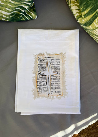 The Old Rugged Cross Tea Towel