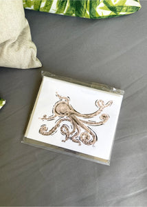 Gray Octopus Note Cards