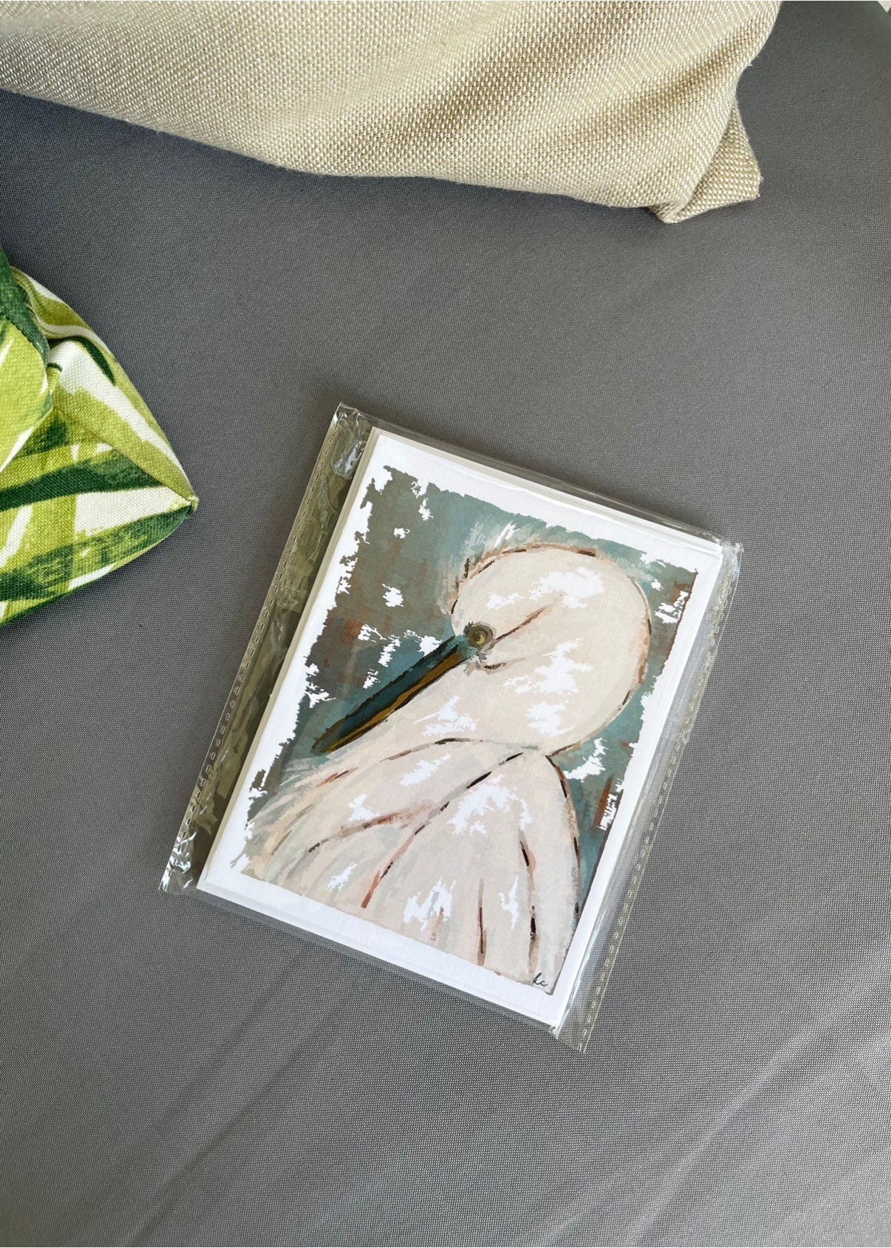Teal Egret Note Cards