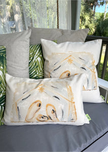 Oyster Nativity Pillow