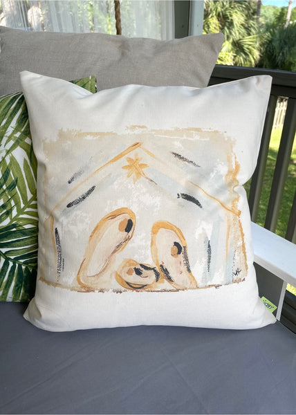 Oyster Nativity Pillow