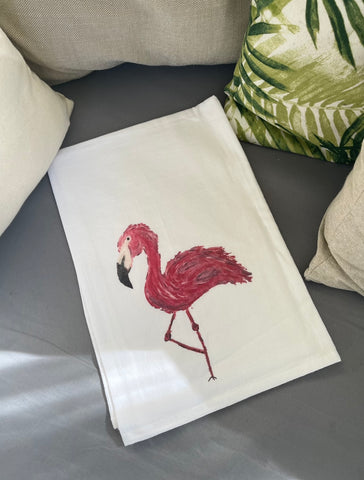 Flamingo Tea Towel