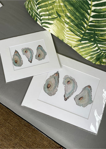 Oyster Matted Print