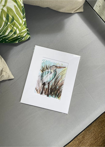 Costal Bird Matted Print
