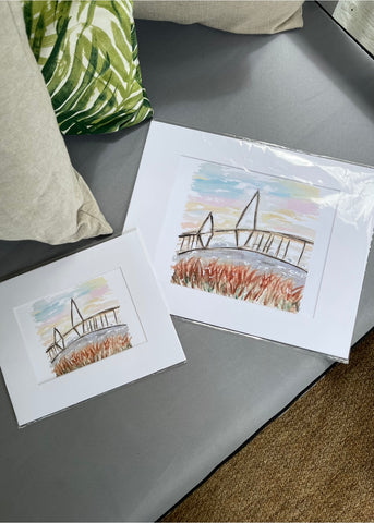 Ravenel Bridge Matted Print