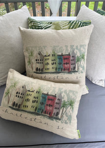 Rainbow Row Pillow