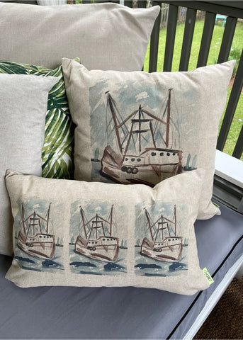 Shrimp Boat Pillow